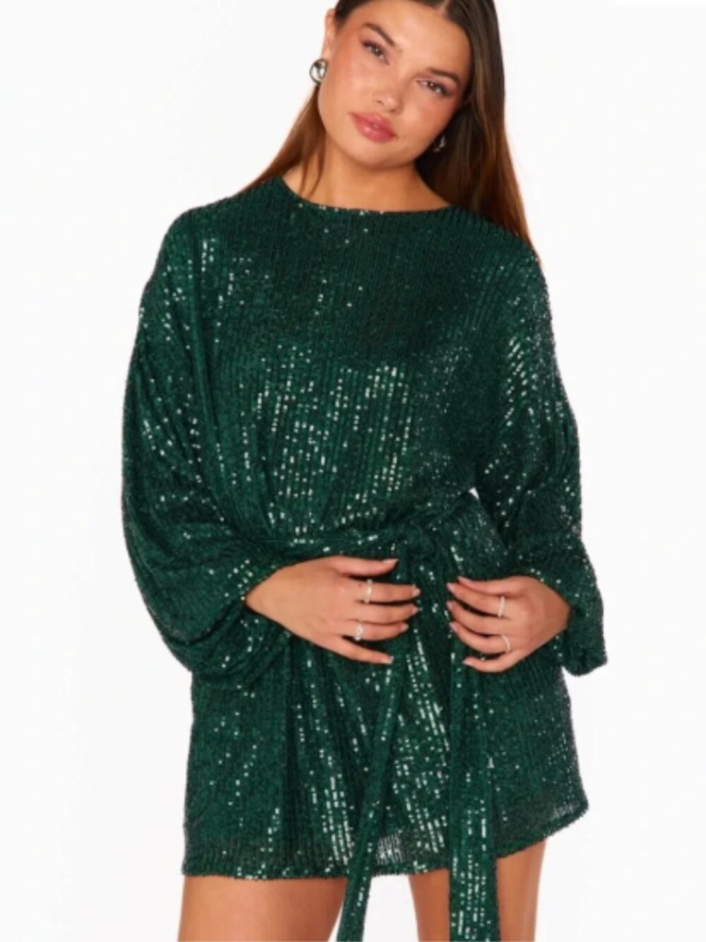 NEW Show Me Your Mumu Sure Thing Mini Dress Emerald Green Holiday Cocktail Party